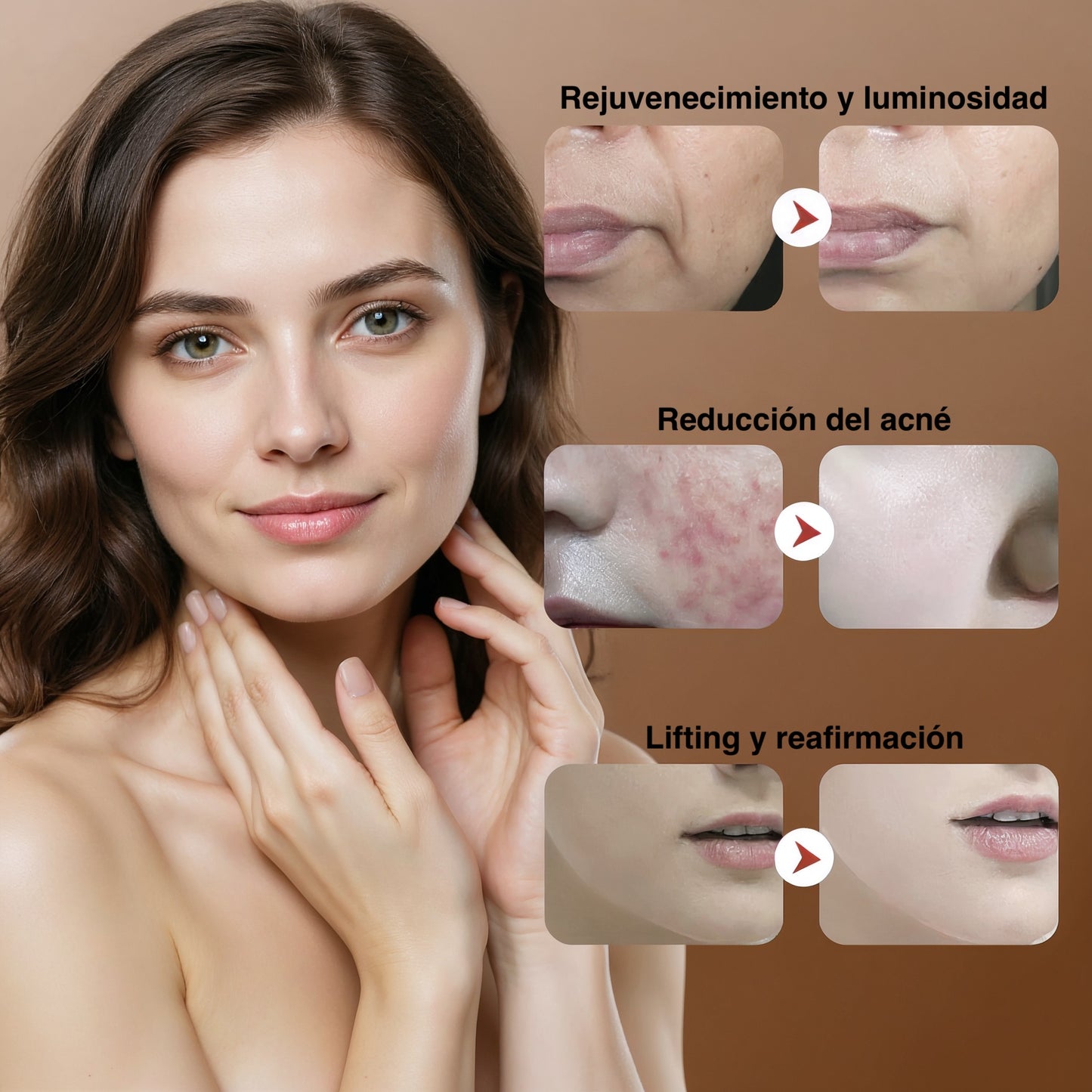 DISPOSITIVO FACIAL DE MICROCORRIENTE, LUZ LED Y MASAJE IARE