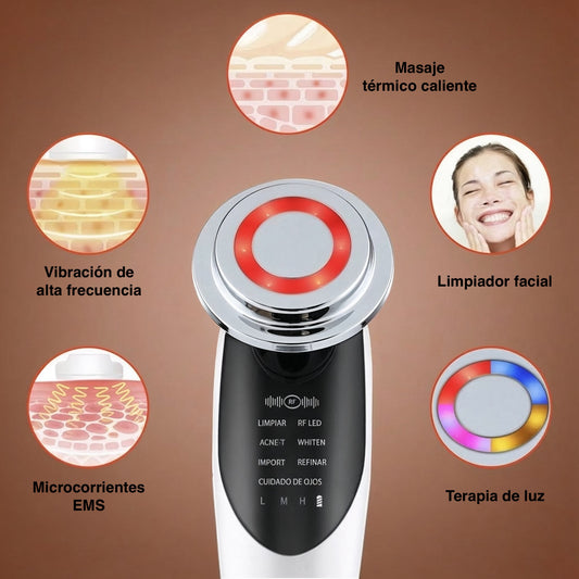 DISPOSITIVO FACIAL DE MICROCORRIENTE, LUZ LED Y MASAJE IARE