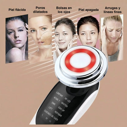 DISPOSITIVO FACIAL DE MICROCORRIENTE, LUZ LED Y MASAJE IARE
